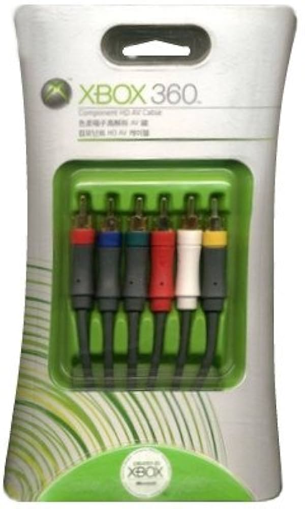 テレビ xbox360 HDTV HD AV RCA Component Cable Cord For Microsoft Xbox 360